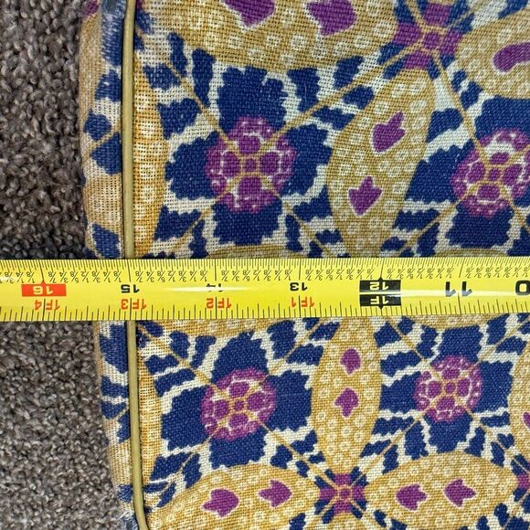 Penguin 1960s Floral Geometric Neon Lime Purple Travel Tote Bag Tapestry - Picture 9 of 10